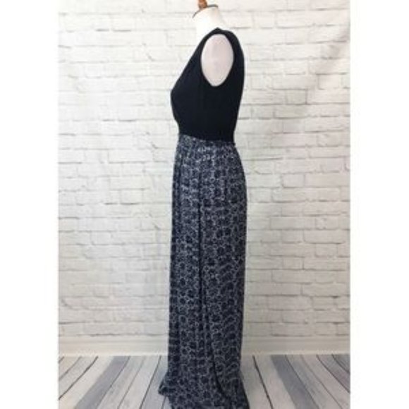 Daisy Fuentes Navy Suplice Maxi Dress Size S - Picture 3 of 6